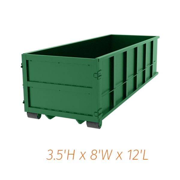 many companies offer scheduled pickups for 10 yard dumpsters, either on a weekly, bi-weekly, or monthly basis